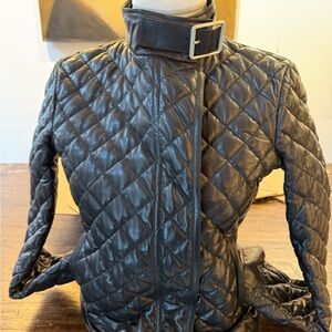 GUCCI Black Quilted Leather Moto Jacket - Size IT 40 (US 4) (Tom Ford / Y2K Era)